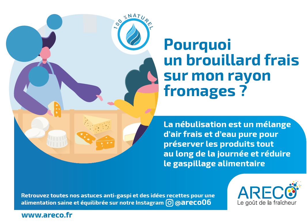 Fiche d'information sur la nébulisation dans les rayons fromages à la coupe