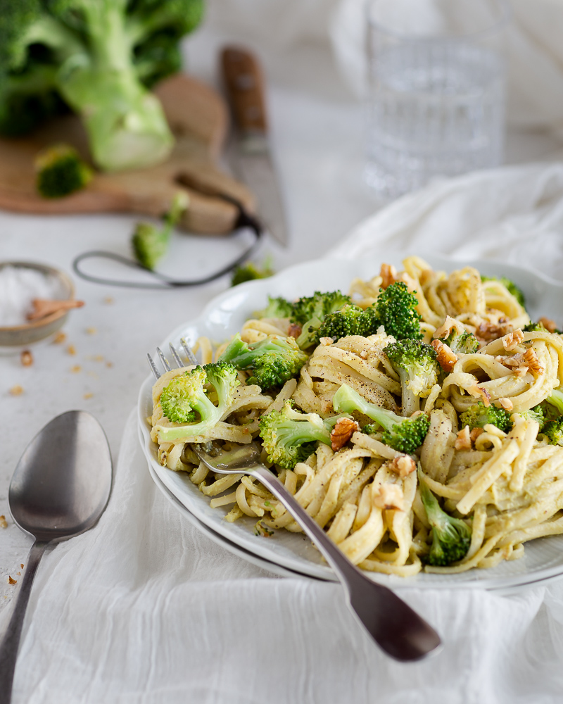 Linguine à la crème de brocoli